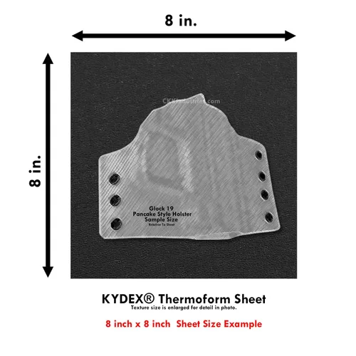 Vista 63 de Hoja de Termoformado Kydex - (Textura P1) - (Espesor de 0,15 cm) - (20,3 cm x 20,3 cm) - (Gris Barco) - (2 Hojas) - Para Hacer Fundas DIY, Armadura