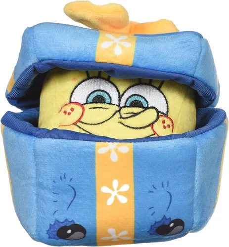 Vista 8 de 3 piezas de adornos navideños de peluche con cuerda para perros Chirriador para fanáticos de Bob Esponja Adorno de Bob Esponja, Calamardo