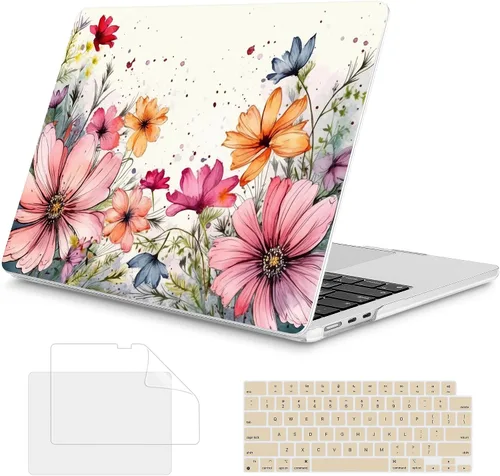 Vista 47 de Mektron Diseñada para MacBook Air 2025/2024/2023 de 15 PULGADAS M4 A3241 /M3 A3114 /M2 A2941, Carcasa de Cubierta Rígida de Plástico Impreso
