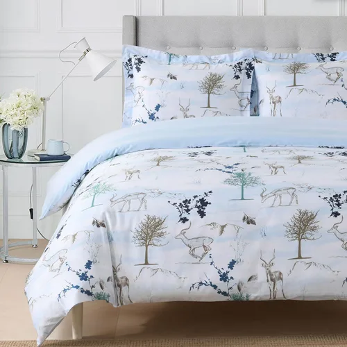 Vista 8 de Royal Hotel Bedding Agnes - Juego de funda de edredón floral de 3 piezas, tamaño King/Cal-King, 100% algodón, 300 hilos de algodón