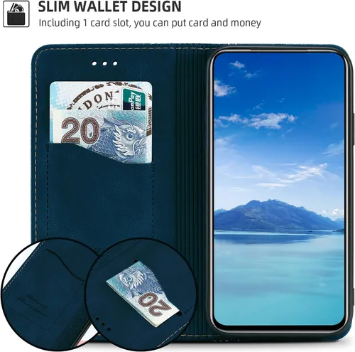 Vista 4 de AKABEILA Compatible con Xiaomi Redmi K40 Gaming Wallet Case, PU Leather Kickstand Card Slots Case para Xiaomi Poco F3 GT Cierre Magnético Cubierta