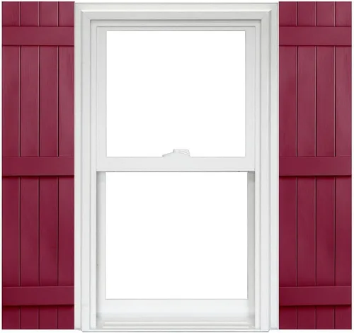 Vista 16 de Polaris Homeside 4 Board and Batten Joined Vinyl Shutters - 1 par de persianas de vinilo de 14-1/2 pulgadas x 31 pulgadas - 022 Chocolate