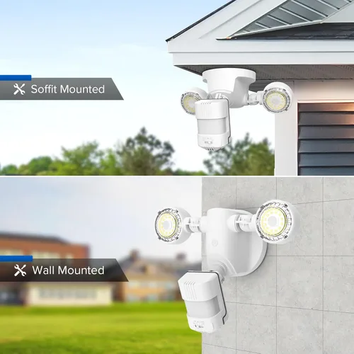 Vista 6 de SANSI Luces para exteriores con sensor de movimiento de 15 W, luces LED de seguridad de 2000 lúmenes, luz de inundación de 5000 K, luz de inundación