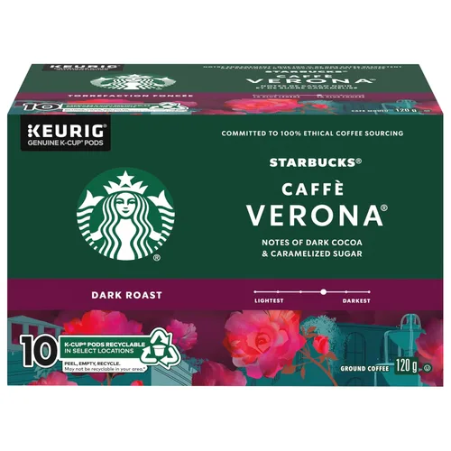Vista 15 de Starbucks Paquete variado de café K-Cup, 1 canela Dolce, 1 avellana, 1 moca, 1 Cr me Brulee, 1 nuez de arce, 1 caramelo, 10 cápsulas K-Cups, 1 CT