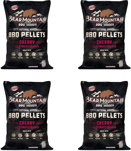 Vista 18 de Bear Mountain - Paquete de 2 gránulos de madera para barbacoa de mezquite para ahumador y parrilla, bolsa de 20 libras, madera dura totalmente