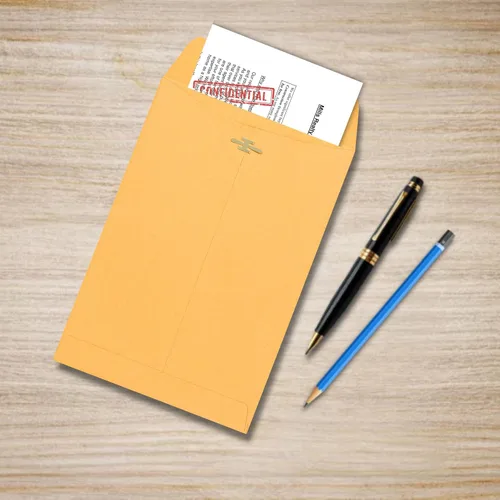 Vista 6 de Sobres de cierre de 6 x 9 – Paquete de 100 sobres de catálogo de papel kraft marrón con cierre de cierre y sello engomado – Sobres de papel pesado