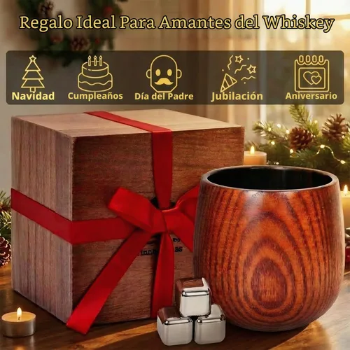 Vista 8 de Juego de 2 vasos de whisky de madera carbonizada – Vaso de bourbon duradero para hombres, vaso de estilo antiguo aislado – Regalos de whisky