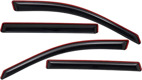 Vista 3 de Lightronic Visera de ventana de ventilación automática con clip extra duradero, se adapta a Jeep Cherokee 2014-2023, protección UV, deflector