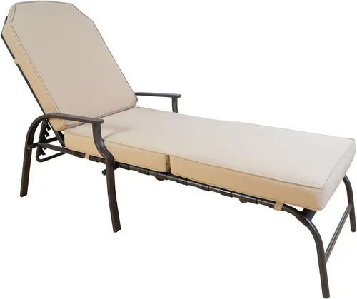 Vista 9 de Kozyard Maya Chaise Lounge - Silla reclinable para patio al aire libre Canela