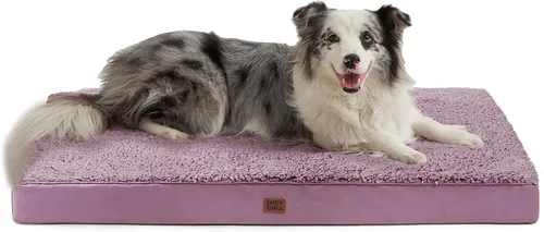 Vista 36 de EHEYCIGA Camas ortopédicas XXL para perros jumbo con funda extraíble lavable para jaula, gris, 47 x 29 pulgadas