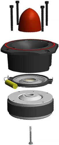 Vista 5 de Kit de reparación Pioneer UD-RP401PRO - Diafragma de repuesto TS-B401PRO 4" Serie P.R.O. Altavoz de agudos bala