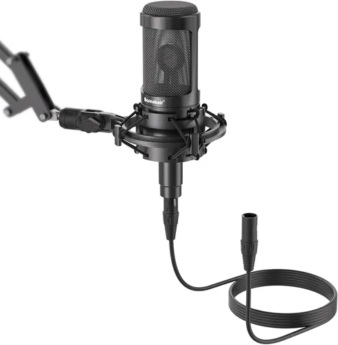 Vista 8 de Micrófono para Asmr, para interfaz de audio Micrófono de condensador cardioide XLR, grabación de estudio microfono condensador con soportes