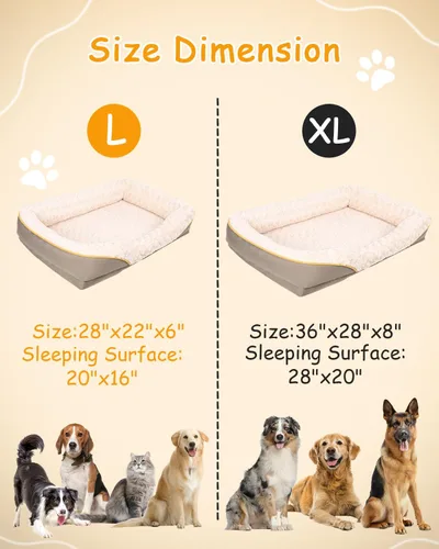 Vista 4 de Cama ortopédica lavable para perros grandes, cama impermeable para perros con cojín, sofá grande con funda extraíble y parte inferior antideslizante