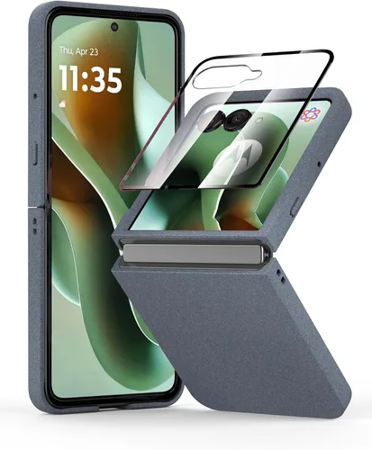 Vista 16 de Eastcoo Funda delgada para Moto Razr Plus 2023, [película frontal dura transparente incorporada + parte trasera de policarbonato duro]