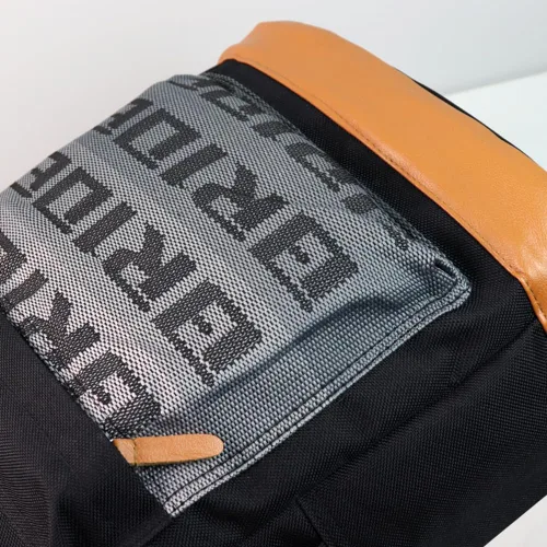 Vista 3 de W-POWER JDM Bride Racing Mochila de viaje para laptop con parte inferior marrón con correas de arnés ajustables (ASIMO-BK)