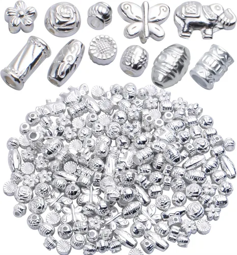 Vista 8 de BronaGrand 3.53 oz (alrededor de 150-200 piezas) cuentas espaciadoras de cobre antiguo, espaciadores de cuentas, accesorios para pulseras, collares