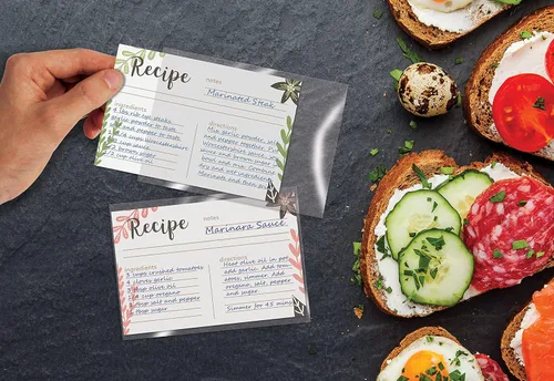 Vista 3 de Better Kitchen Products Fundas transparentes para tarjetas de recetas, 4 x 6 pulgadas, paquete de 200