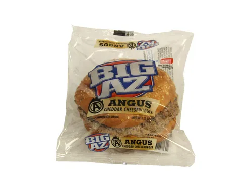 Big Az Angus Cheddar Cheeseburger, 8.7 onzas -- 8 por caja.