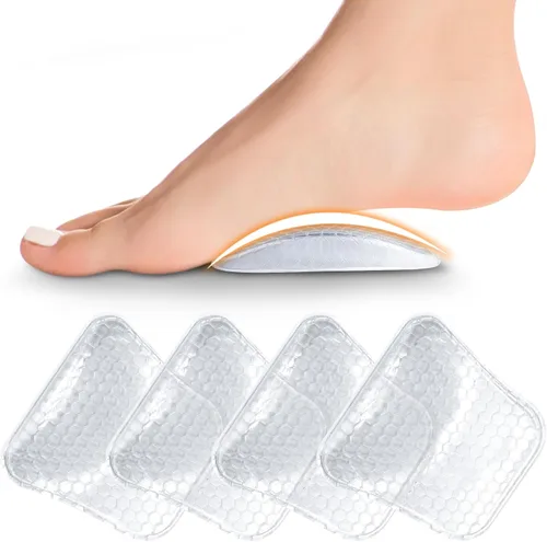 Vista 13 de Insertos de soporte de arco para mujeres para pies planos, insertos de arco de gel para alivio de la fascitis plantar, almohadillas de soporte