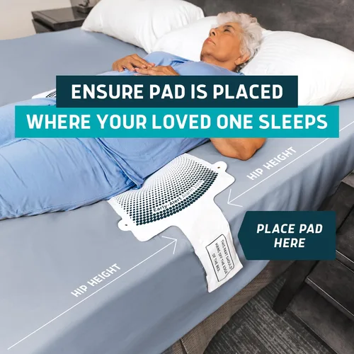 Vista 8 de Lunderg Alarma de cama de alerta temprana para adultos mayores – Almohadilla de sensor inalámbrico y buscapersonas – con tecnología inteligente