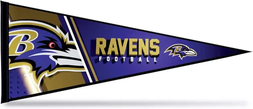 Vista 19 de Rico Industries NFL Football Primary 12" x 30" Felt Wall Décor Pennant - Great for Home/Bed Room/Man Cave Décor