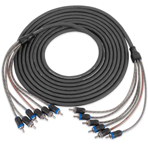 Vista 2 de NVX® XIV2M - Cable de interconexión de audio RCA de cobre libre de oxígeno de 1 hembra a 2 machos, par trenzado de audio RCA serie V, con reducción