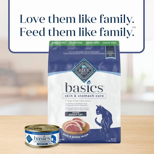 Vista 8 de Blue Buffalo Basics - Alimento seco para gatos sin granos, cuidado de la piel y el estómago, dieta de ingredientes limitados para gatos
