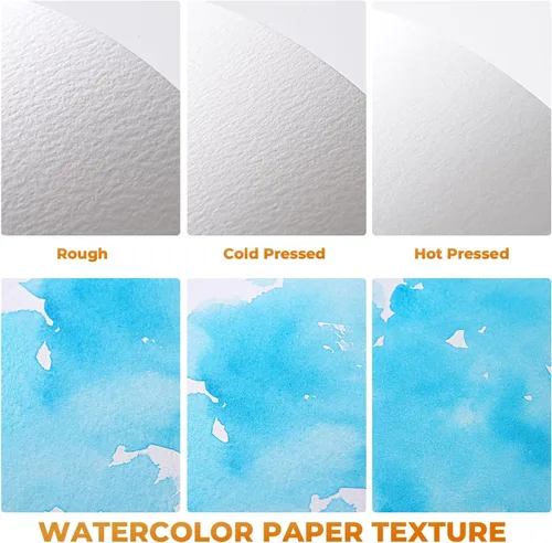 Vista 7 de Fuumuui - Bloque de papel de acuarela de 5 x 7 pulgadas, bloc de papel de acuarela 100% algodón de 30 hojas, 140 libras/300 gsm, papel de arte