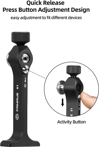 Vista 6 de Adaptador de trípode para prismáticos, montaje de prismáticos con rosca de 1/4 pulgada, aluminio (s1)