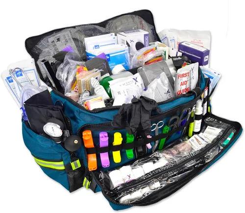 Lightning X MB50 - Bolsa de equipo para respiración y trauma con kit de llenado para First Responder EMT, color azul
