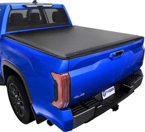 Vista 22 de Tyger Auto T1 - Cubierta tonneau suave enrollable para caja de camioneta compatible con Toyota Tundra 2007-2013 Fleetside caja de 5.5 pies