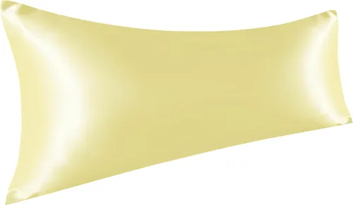 Vista 64 de NTBAY Paquete de 2 fundas de almohada estándar de satén para cabello y piel, lujosas y sedosas fundas de almohada con cierre de sobre, 20 x 26