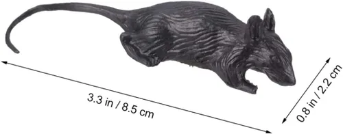 Vista 2 de 10Pcs Realistic Plastic Fake Mouse Halloween Prank Scary Simulation Rodent for Decorations Party Favors and Themed Events