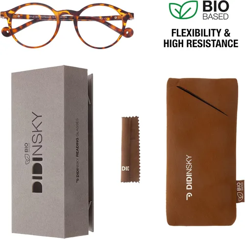 Vista 2 de DIDINSKY Gafas de lectura Uffizi con luz azul para hombre y mujer – Havana Bio