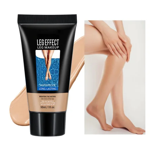 Vista 9 de Maquillaje de piernas, bronceador impermeable, loción de base corporal impecable, cobertura de cicatrices de piernas y cuerpo, cobertura