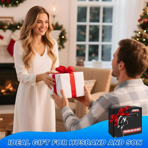 Vista 7 de Bolsa de boxeo independiente con soporte, bolsa de kickboxing para hombres, boxeo pesado para adultos y adolescentes, adecuada