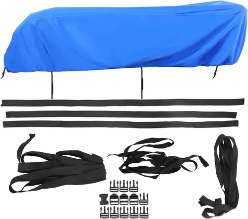 WFLNHB 17-19 pies resistente cubierta de barco remolcable impermeable ajuste V-casco barco