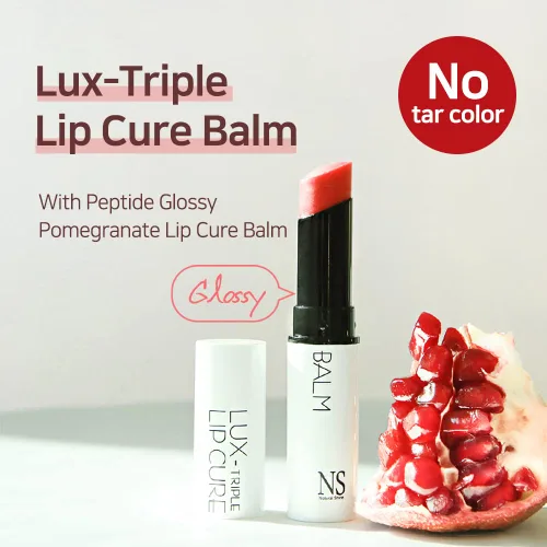 Vista 2 de Lux Triple Lip Cure Glossy Balm ATHENA (Red Orange) (0.17 oz) 4 millones de unidades vendidas en Corea, bálsamo labial coreano teñido natural, libre