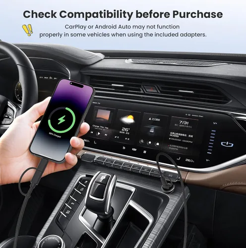 Vista 2 de Elebase Cable de carga 4 en 1 de 3.3 pies, cable de carga múltiple, cable de carga múltiple para iPhone con adaptador USB/Lightning para Apple 17 16