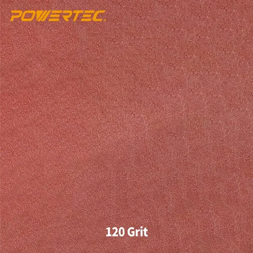 Vista 3 de Powertec 11210 - Mangas de lija de 4.5 pulgadas para lijadora de husillo, grano 120, papel de lija de óxido de aluminio de diámetro 1/2 pulgada