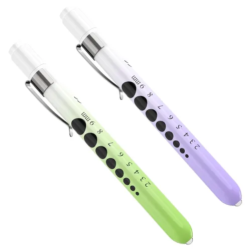 Vista 16 de CAVN Linterna médica con medidor de pupila LED para enfermeras y médicos, 2 piezas de linterna médica reutilizable para estudiantes de enfermería