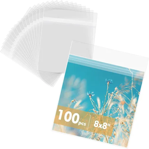 Vista 20 de Mat Board Center - Paquete de 100 fundas de plástico transparentes resellables de 4 3/4 x 6 1/2 pulgadas, bolsas de polipropileno autosellables