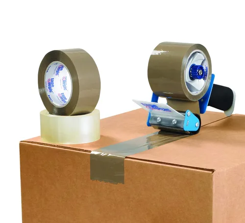 Vista 2 de Aviditi Tape Logic - Cinta de embalaje acrílica resistente, 2 pulgadas x 110 yardas, 2.6 mil, paquete de 6, perfecta para embalaje, envío, mudanza