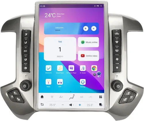 Reemplazo de radio Android de 14.4 pulgadas para Chevrolet Silverado GMC Sierra 2014-2019 unidad principal estéreo auto multimedia Play navegación