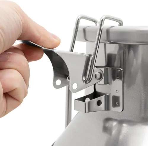 Vista 5 de LOYALHEARTDY Lata de leche de 10L/2.64 galones, latas de transporte de leche de acero inoxidable, cubo de vino, jarra, jarra de aceite, barril