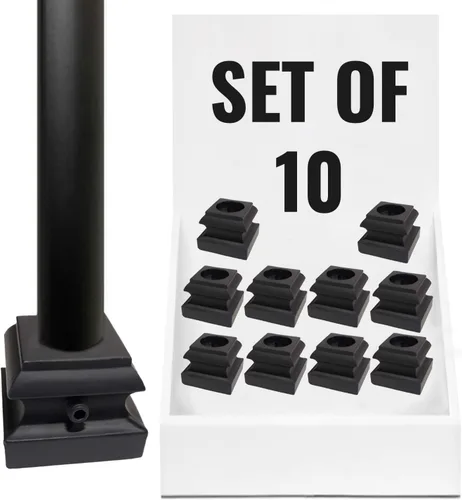 Vista 15 de Conectores giratorios balaustres con juego de tornillos para uso con balaustres cuadrados huecos de hierro de 1/2 pulgada - Paquete de 10 - DHSBC