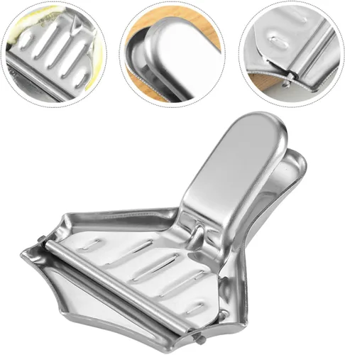Vista 3 de Cabilock Manual Lemon Juicer Squeezer Stainless Steel Citrus Press Handheld Orange Juice Extractor 8.5x7x3.5cm for Kitchen and Home Use