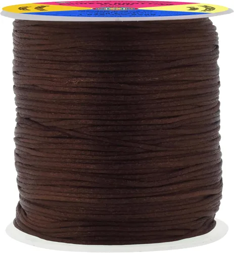 Vista 56 de Mandala Crafts Cordón de nailon satinado de 1/64 pulgadas (0.024 in), 100 yardas para pulseras, collares, joyas y adornos de macramé