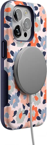 Vista 6 de Casely Funda para iPhone 14 Pro Campo de flores Floral pastel Compatible con MagSafe Diseño protector audaz