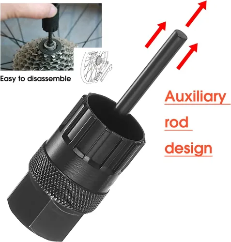 Vista 5 de Kit de herramientas de cadena de bicicleta, herramienta de extracción de cassette, herramienta de extracción de piñón de bicicleta para cadenas